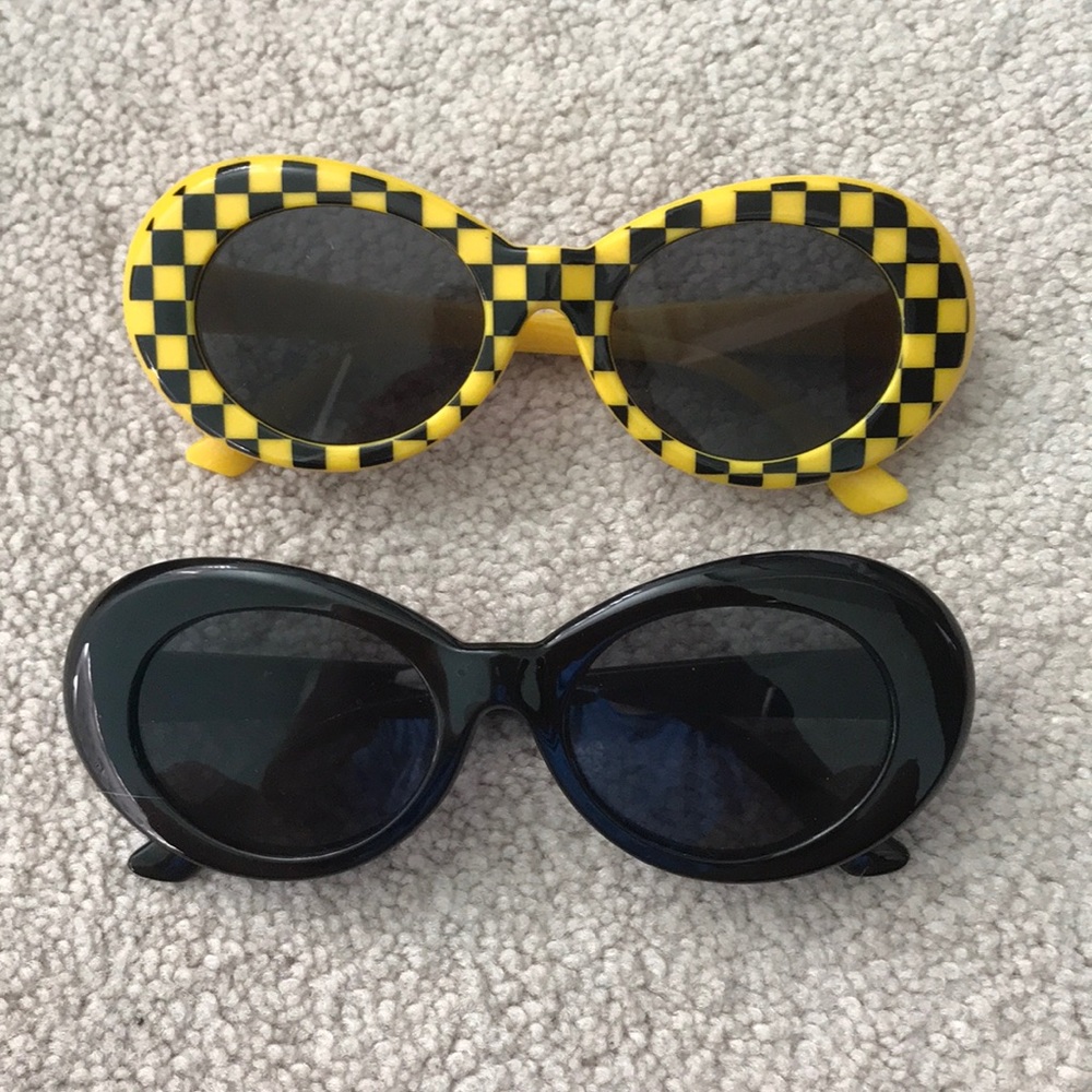 Yellow Checkered/black clout goggles